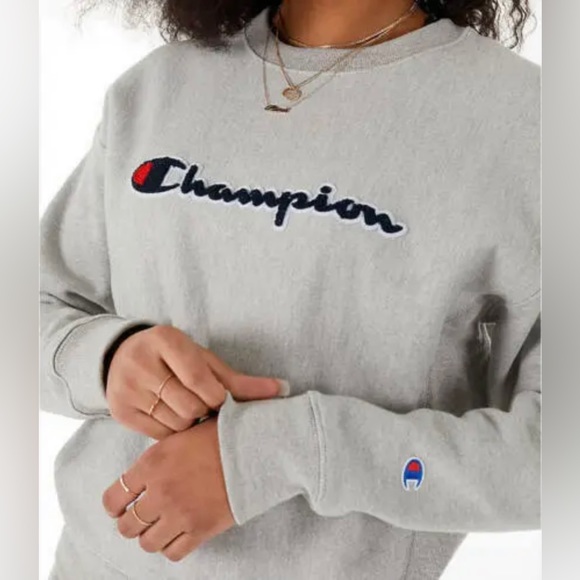 Women's Crew Neck Chenille Reverse Weave Sweatshirt Champion Size S - Picture 2 of 12